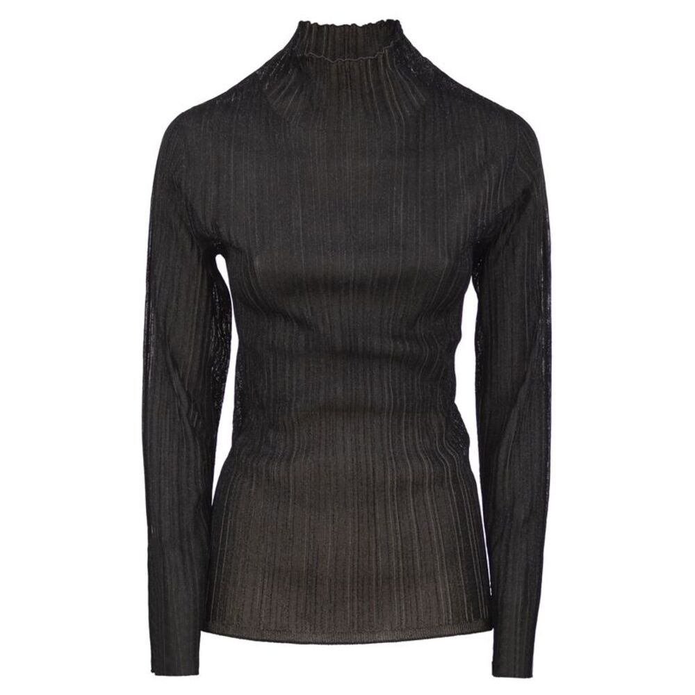 Fabiana Filippi Women Ribbed Lurex Turtleneck Sweater In Viscose